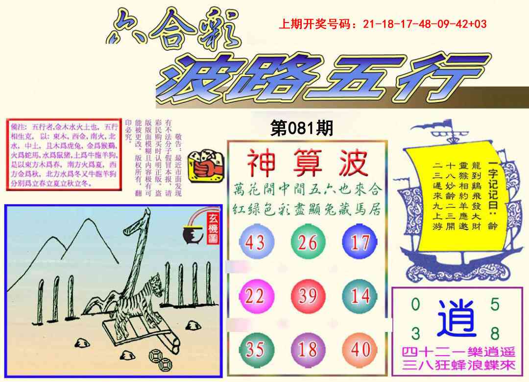 081期波路五行[图]